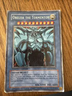 Yu Gi Oh! Obelisk The Tormentor JMP-EN004 Secret Rare Card Limited Edition Promo - Image 1