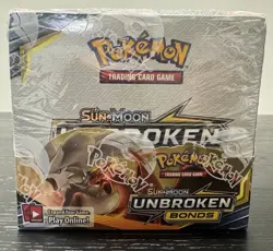 Pokemon Trading Card Game Sun & Moon Unbroken Bonds Booster Box 2019 - Image 1