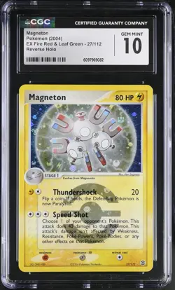 CGC 10 Magneton EX Fire Red & Leaf Green 27/112 Reverse Holo Pokemon Card - Image 1