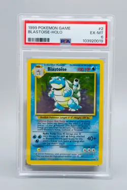 (MA4) Pokemon Game Card #2 Blastoise Holo PSA EX-MT 6 - 103920019 - Image 1
