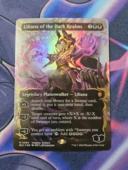 MTG Liliana Of The Dark Realms Raised Foil Borderless Bloomburrow NM/M - Image 1