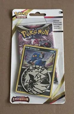 Pokemon TCG LOST ORIGIN CROAGUNK Checklane Sealed Booster Pack - Image 1