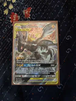 Pokemon TCG Pikachu And Zekrom GX Promo SM168 Tag Team Full Art Near Mint - Image 1