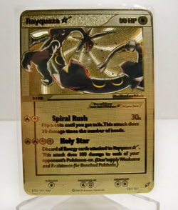 Pokemon tcg RAYQUAZA gold metal Collectible fan art Christmas Gift Stocking - Image 1