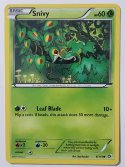 Snivy 6/113 PL - Legendary Treasures Pokemon Card - Aya Kusube Art - Image 1