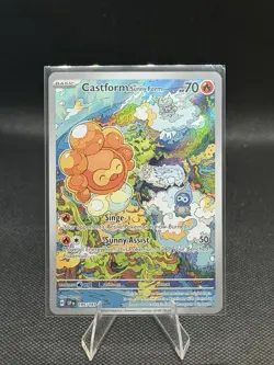 Pokemon TCG Surging Sparks Castform Sunny Form #195/191 Illustration Rare NM - Image 1