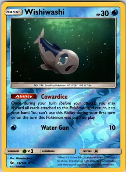 Wishiwashi 44/149 SM Base Set Pokemon TCG NM Reverse Holo - Image 1