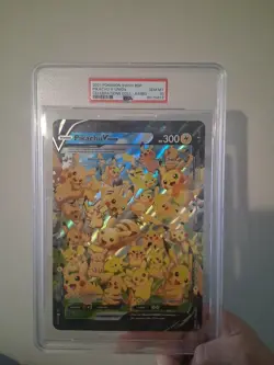 PSA 10 - 2021 POKEMON SWSH BLACK STAR PROMO PIKACHU V-UNION JUMBO - Image 1