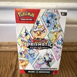 Pokemon TCG Scarlet & Violet Prismatic Evolutions Booster Bundle Box 6 Packs - Image 1