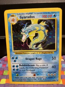 Gyarados Pokemon TCG Base Set Unlimited Holo Rare 6/102 #6 NM - Image 1