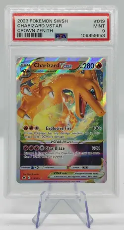 PSA 9(OC) 2023 Pokemon SWSH Charizard VSTAR Crown Zenith #019 Mint Rare - Image 1