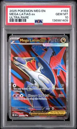 Mega Latias ex 163/132 Me01: Pokemon Mega Evolution Holo - PSA 10 Gem Mint - Image 1