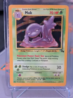 Muk 13/63 Holo Rare Fossil Set 1999 Pokemon TCG - Image 1