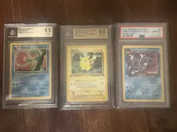 Pokemon: Neo Discovery 1st Ed POLITOED & WOTC PIKACHU W Gold & Dark Gyarados Pre - Image 1