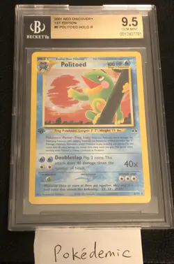 Pokemon: Neo Discovery 1st Ed POLITOED & WOTC PIKACHU W Gold & Dark Gyarados Pre - Image 3