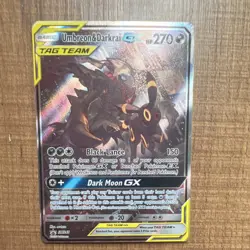 Pokemon Umbreon & Darkrai GX TAG TEAM Promo Holo SM241 Sun & Moon 270 HP - Image 1