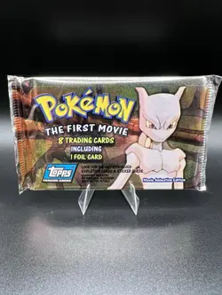 POKEMON TOPPS 1ST MOVIE ANIMATION BOOSTER PACK Blu LABEL (1st Print) SEALED READ - Image 1