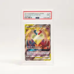 2019 Pokemon SM Team Up #170 Latias & Latios GX Alternate Full Art PSA 9 - Image 1