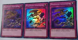 Yugioh 3x Malevolent Catastrophe LCYW-EN148 Super Rare 1st Edition NM Playset - Image 5