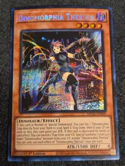 Yugioh x1 Dinomorphia Therizia MP23-EN009 Prismatic Secret Rare (Near Mint) - Image 1