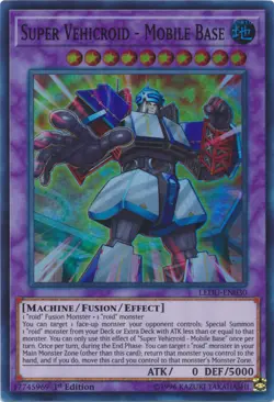 Yugioh! LP Super Vehicroid - Mobile Base - LEDU-EN030 - Super Rare - 1st Edition - Image 1