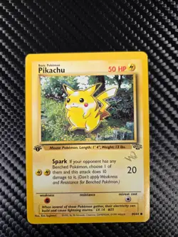 Pokemon Pikachu Jungle 1st Edition Card 60/64 Wizards W Gold Stamp - Image 1