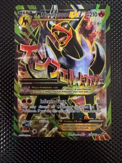 Pokemon TCG M Houndoom EX Full Art Holo Card 154/162 Breakthrough Ultra Rare NM - Image 2