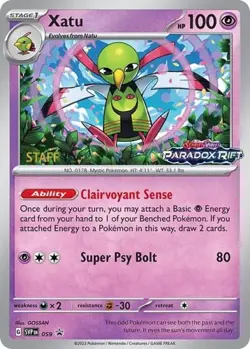 Xatu (Prerelease) [Staff] (#059) - SV - Scarlet & Violet Promo Cards NM Pokemon - Image 1