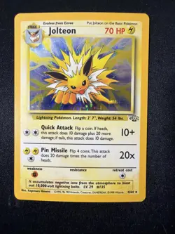 Jolteon - 4/64 - Pokemon Jungle Unlimited Holo Rare Card WOTC LP - Image 1