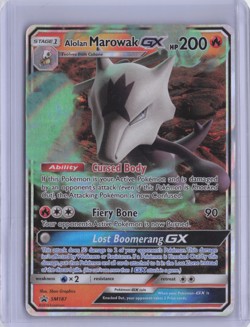 Alolan Marowak GX SM187 - Black Star Promo - Ultra Rare Pokemon Card LP - Image 1