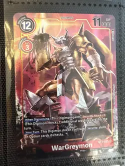 Digimon Card Game TCG WarGreymon BT1-025 SR Alt Art NM - Image 1