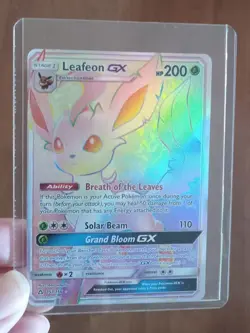 Pokemon TCG Leafeon GX Ultra Prism Holo Card 157/156 Secret Rare - Image 1
