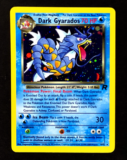 2000 Pokemon DARK GYARADOS Team Rocket Set HOLO RARE Unlimited Edition Card 8/82 - Image 1
