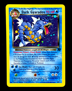 2000 Pokemon DARK GYARADOS Team Rocket Set HOLO RARE Unlimited Edition Card 8/82 - Image 2