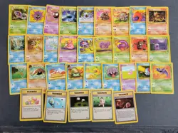 Complete Set Of 32 Uncommon & Common 1999 Fossil Set Pokemon Cards Unlimited - Image 2
