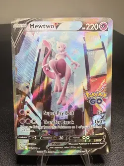 Mewtwo V 072/078 Pokemon GO Alternate Full Art Holo Pokemon Card - NM - Image 1