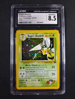 CGC 8.5 Koga's Beedrill 2000 Gym Challenge 9/132 Holo Pokemon Card - Image 1