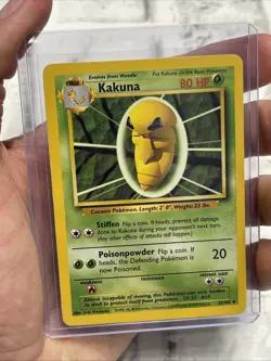 Kakuna Non-Holo 1999 WOTC Pokemon Card 33/102 Base Set NM/MT Nintendo Vintage - Image 1