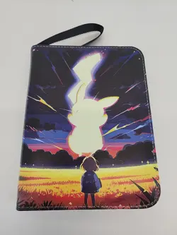 Pikachu Pokemon Inspired Trading Card Binder Album with 400 Card Sleeves - Image 1