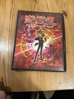 Yu-Gi-Oh Binder Trading Game Book Folder 1996 Holder Konami + Playing Cards - Image 1