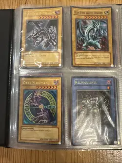 Yu-Gi-Oh Binder Trading Game Book Folder 1996 Holder Konami + Playing Cards - Image 3