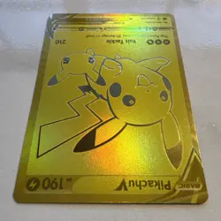 PIKACHU V SWSH145 SWSH: Sword & Shield Promo Cards Gold FA Pokemon card - Image 4