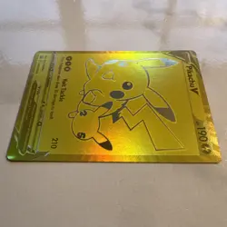 PIKACHU V SWSH145 SWSH: Sword & Shield Promo Cards Gold FA Pokemon card - Image 5