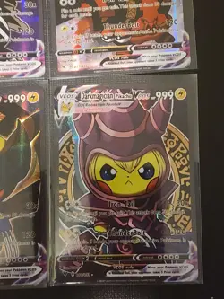 Pokemon Cosplay Poncho Pikachu Fan ART Holos 9 Cards Non Tcg Holofoil - Image 5