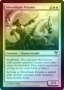 SILVERBLADE PALADIN (FOIL) (AVR) Avacyn Restored - MTG - LP - Image 1