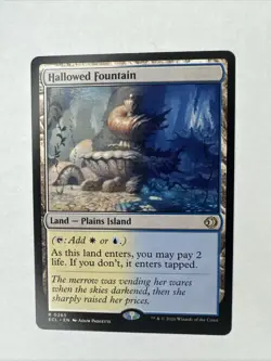 Magic the Gathering Lorwyn Eclipsed Hallowed Fountain #265 Near Mint - Image 1