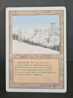 Mtg 🔥 Taiga 🔥 Revised Edition LP VINTAGE 🌟 DUAL LAND 🌟 Magic The Gathering - Image 1