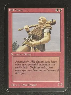 MtG ‘Hill Giant’ Alpha WotC 1993 common red creature light play VG - Image 2