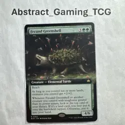 MTG - Fecund Greenshell - (BLB #362) - (Extended Art) Bloomburrow - Regular - NM - Image 1