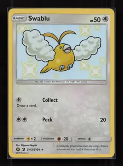 Swablu SV42/SV94 Rare Shiny Hidden Fates Shiny Vault Pokemon Near Mint - Image 1